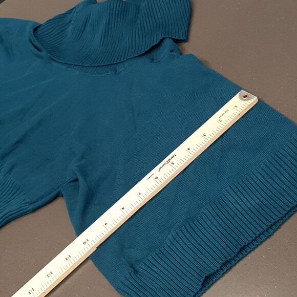 Willi Smith Caribbean Blue Cowl Neck Sweater - Picture 11 of 11